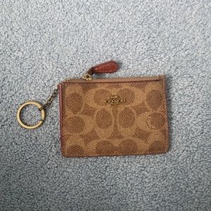 Coach Mini Skinny Id Case In Colorblock Signature Canvas